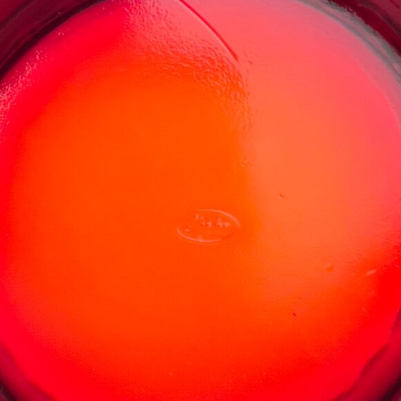 Fenton Ruby Red Glass Ashtray 8" Scalloped Edge MCM Vintage Trinket Dish USA - Picture 6 of 10